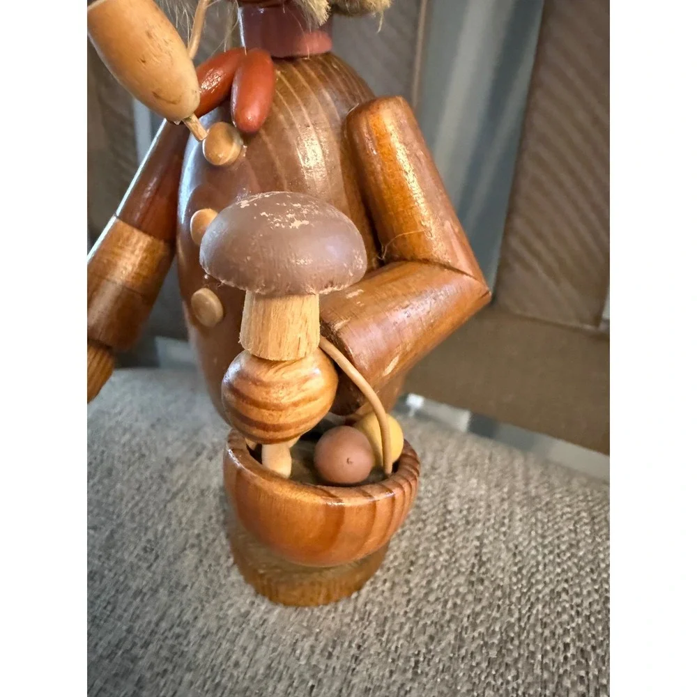 Expertic Vintage Wooden Incense Smoker Mushroom Hunter Made in GDR East Germany